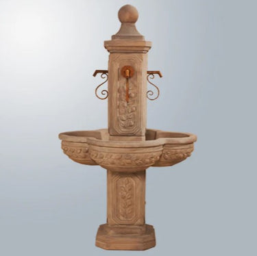 Giannini Garden Limone Courtyard Fountain For Rustic Iron Spouts